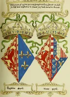 An illustration from Fac simile of an ancient heraldic manuscript (1822)