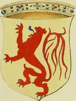 An illustration from Fac simile of an ancient heraldic manuscript (1822)