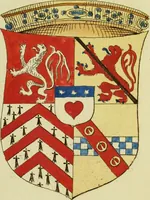 An illustration from Fac simile of an ancient heraldic manuscript (1822)