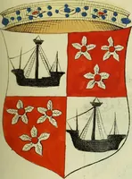 An illustration from Fac simile of an ancient heraldic manuscript (1822)