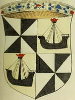 An illustration from Fac simile of an ancient heraldic manuscript (1822)