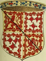 An illustration from Fac simile of an ancient heraldic manuscript (1822)