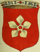 An illustration from Fac simile of an ancient heraldic manuscript (1822)