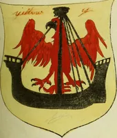 An illustration from Fac simile of an ancient heraldic manuscript (1822)