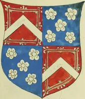 An illustration from Fac simile of an ancient heraldic manuscript (1822)