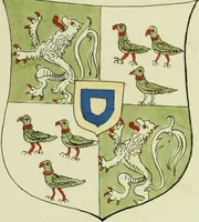 An illustration from Fac simile of an ancient heraldic manuscript (1822)