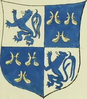 An illustration from Fac simile of an ancient heraldic manuscript (1822)