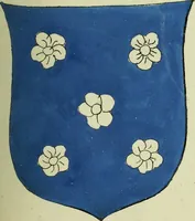 An illustration from Fac simile of an ancient heraldic manuscript (1822)