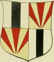 An illustration from Fac simile of an ancient heraldic manuscript (1822)