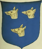 An illustration from Fac simile of an ancient heraldic manuscript (1822)