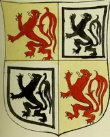 An illustration from Fac simile of an ancient heraldic manuscript (1822)