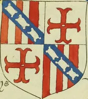 An illustration from Fac simile of an ancient heraldic manuscript (1822)