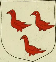 An illustration from Fac simile of an ancient heraldic manuscript (1822)