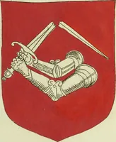 An illustration from Fac simile of an ancient heraldic manuscript (1822)