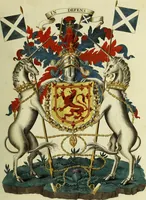 An illustration from Fac simile of an ancient heraldic manuscript (1822)