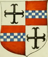 An illustration from Fac simile of an ancient heraldic manuscript (1822)