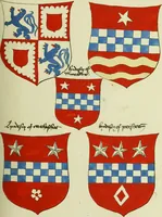 An illustration from Fac simile of an ancient heraldic manuscript (1822)