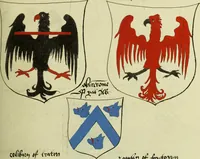 An illustration from Fac simile of an ancient heraldic manuscript (1822)