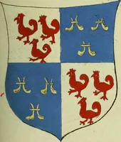 An illustration from Fac simile of an ancient heraldic manuscript (1822)