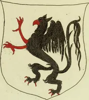 An illustration from Fac simile of an ancient heraldic manuscript (1822)