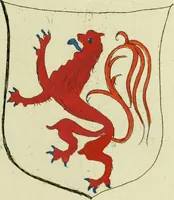 An illustration from Fac simile of an ancient heraldic manuscript (1822)