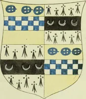 An illustration from Fac simile of an ancient heraldic manuscript (1822)