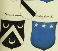 An illustration from Fac simile of an ancient heraldic manuscript (1822)