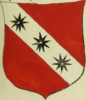 An illustration from Fac simile of an ancient heraldic manuscript (1822)