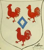 An illustration from Fac simile of an ancient heraldic manuscript (1822)