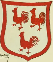 An illustration from Fac simile of an ancient heraldic manuscript (1822)
