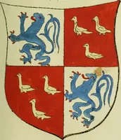 An illustration from Fac simile of an ancient heraldic manuscript (1822)