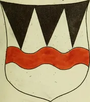 An illustration from Fac simile of an ancient heraldic manuscript (1822)