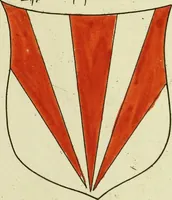 An illustration from Fac simile of an ancient heraldic manuscript (1822)