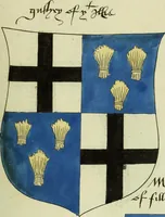 An illustration from Fac simile of an ancient heraldic manuscript (1822)
