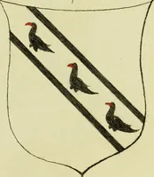 An illustration from Fac simile of an ancient heraldic manuscript (1822)