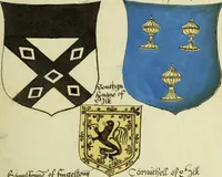 An illustration from Fac simile of an ancient heraldic manuscript (1822)