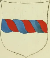 An illustration from Fac simile of an ancient heraldic manuscript (1822)