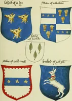 An illustration from Fac simile of an ancient heraldic manuscript (1822)
