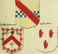 An illustration from Fac simile of an ancient heraldic manuscript (1822)