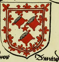 An illustration from Fac simile of an ancient heraldic manuscript (1822)
