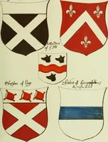 An illustration from Fac simile of an ancient heraldic manuscript (1822)