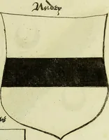 An illustration from Fac simile of an ancient heraldic manuscript (1822)