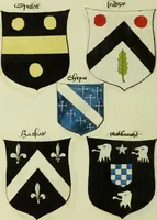 An illustration from Fac simile of an ancient heraldic manuscript (1822)