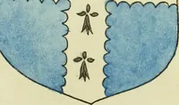 An illustration from Fac simile of an ancient heraldic manuscript (1822)