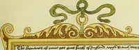 An illustration from Fac simile of an ancient heraldic manuscript (1822)