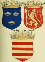 An illustration from Fac simile of an ancient heraldic manuscript (1822)
