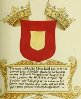 An illustration from Fac simile of an ancient heraldic manuscript (1822)