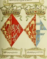 An illustration from Fac simile of an ancient heraldic manuscript (1822)