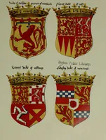 An illustration from Fac simile of an ancient heraldic manuscipt : emblazoned by Sir David Lyndsay of the Mount. Lyon king of armes 1542 (1878)