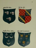 An illustration from Fac simile of an ancient heraldic manuscipt : emblazoned by Sir David Lyndsay of the Mount. Lyon king of armes 1542 (1878)